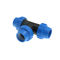 Garnitures de tube bleues de compression de pièce en t de connecteurs de tuyauterie d'irrigation de couleur